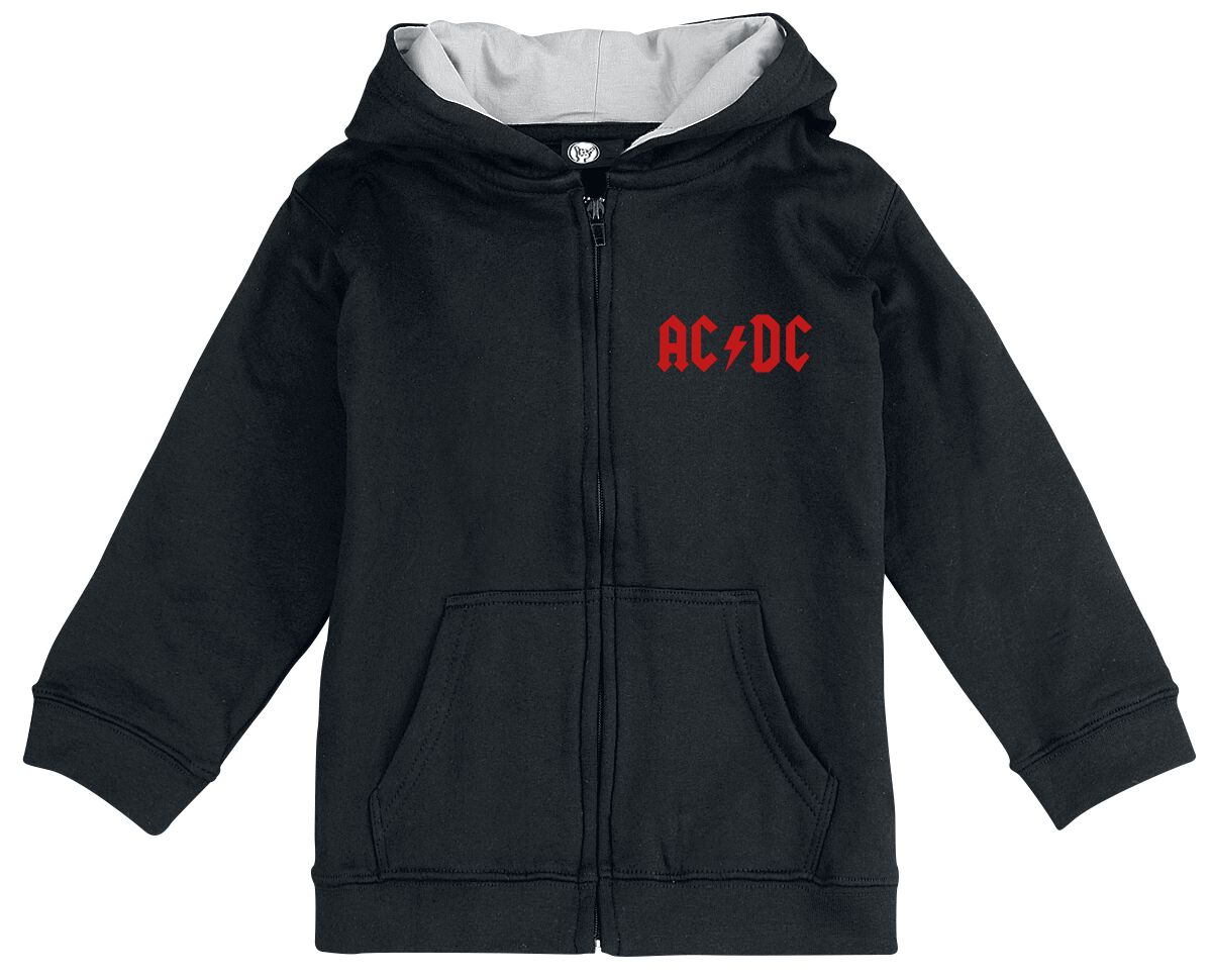 Levně AC/DC Metal-Kids - Black Ice detská mikina s kapucí na zip černá