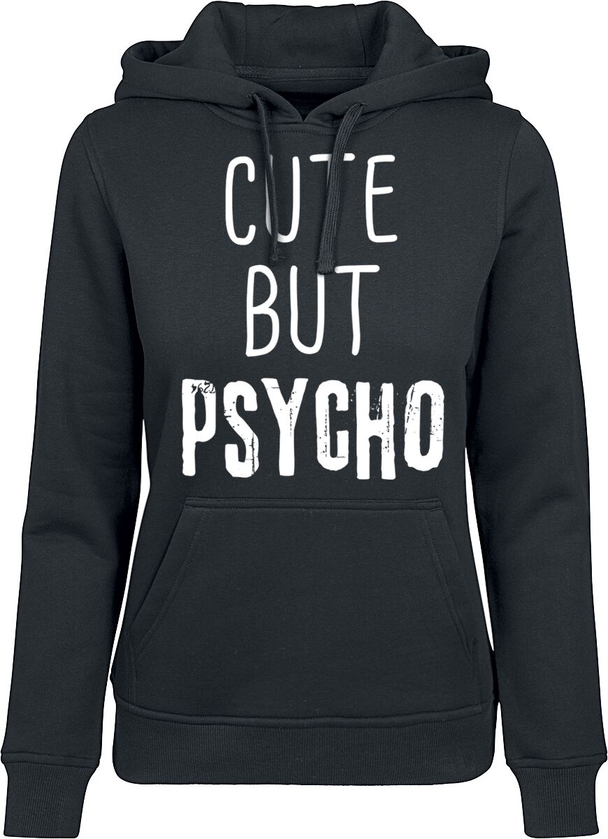Sweat-shirt à capuche Fun de Cute But Psycho - - S à 5XL - pour Femme - noir