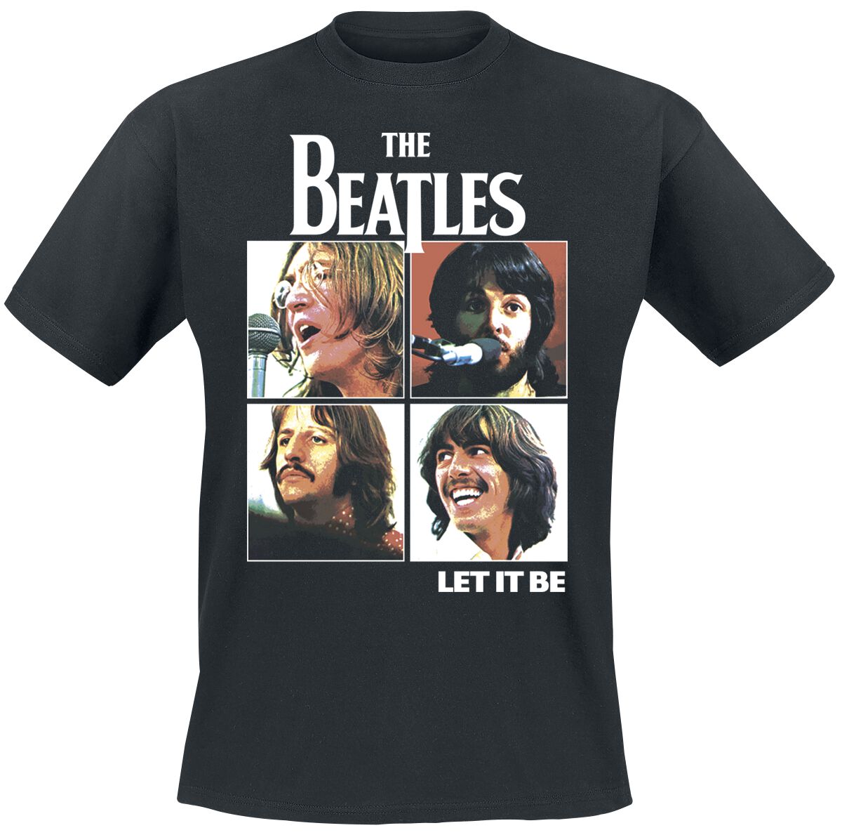 The Beatles T-Shirt - Let it be - S bis 3XL - für Männer - Größe S - schwarz  - Lizenziertes Merchandise!