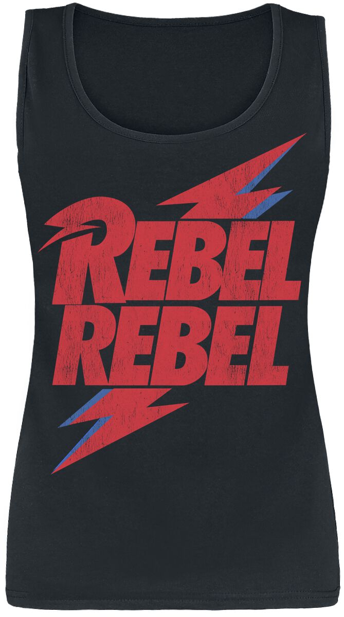Image of David Bowie Rebel Rebel Girl-Top schwarz