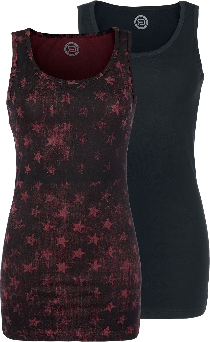 Image of Top di RED by EMP - Tops Double Pack - S a 5XL - Donna - nero/bordeaux