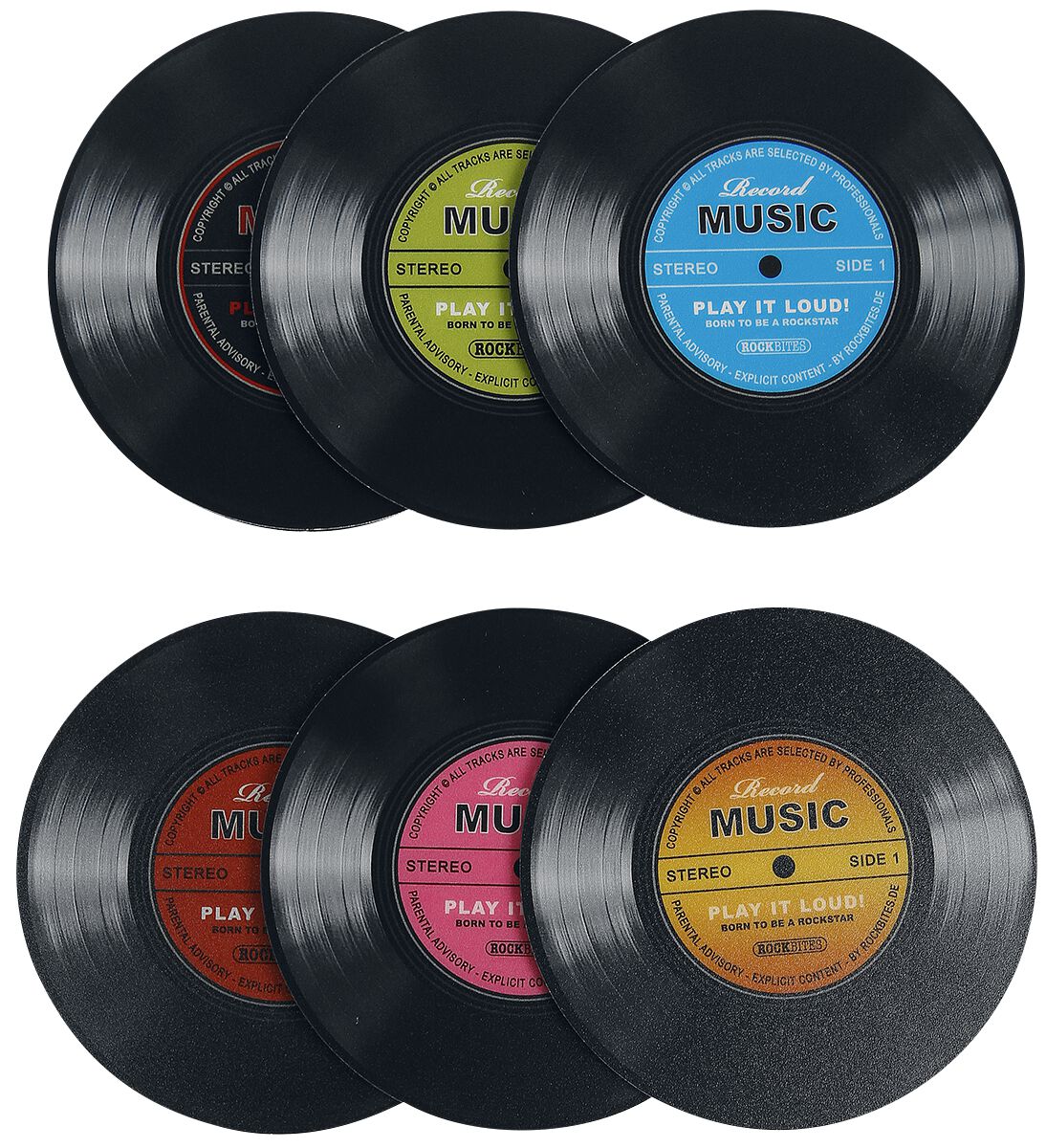 Sous-verres de Record Music - - pour Unisexe - Standard