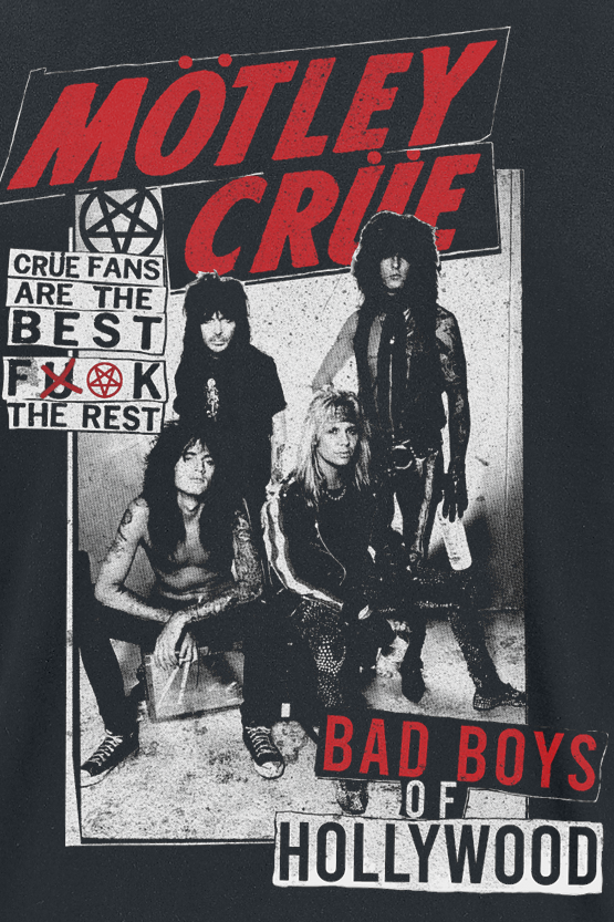Mötley Crüe Crue Fans Punk Hollywood T-Shirt schwarz