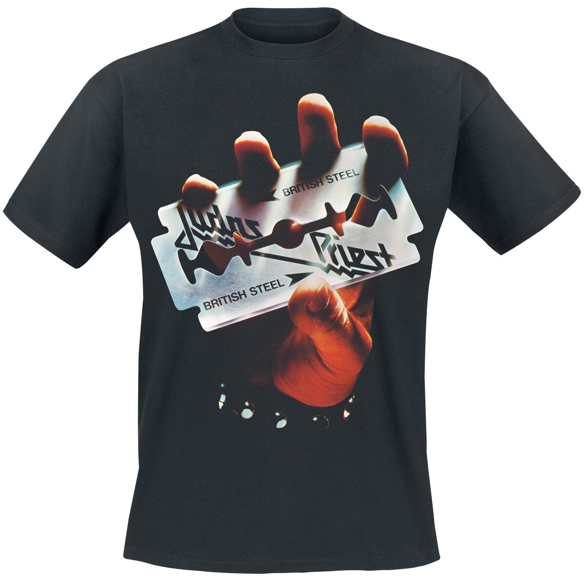 Judas Priest T-Shirt - British Steel Anniversary 2020 - S bis M - für Männer - Größe S - schwarz  - Lizenziertes Merchandise!
