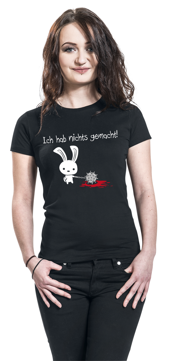 Ich hab nichts gemacht Frauen T-Shirt schwarz | eBay