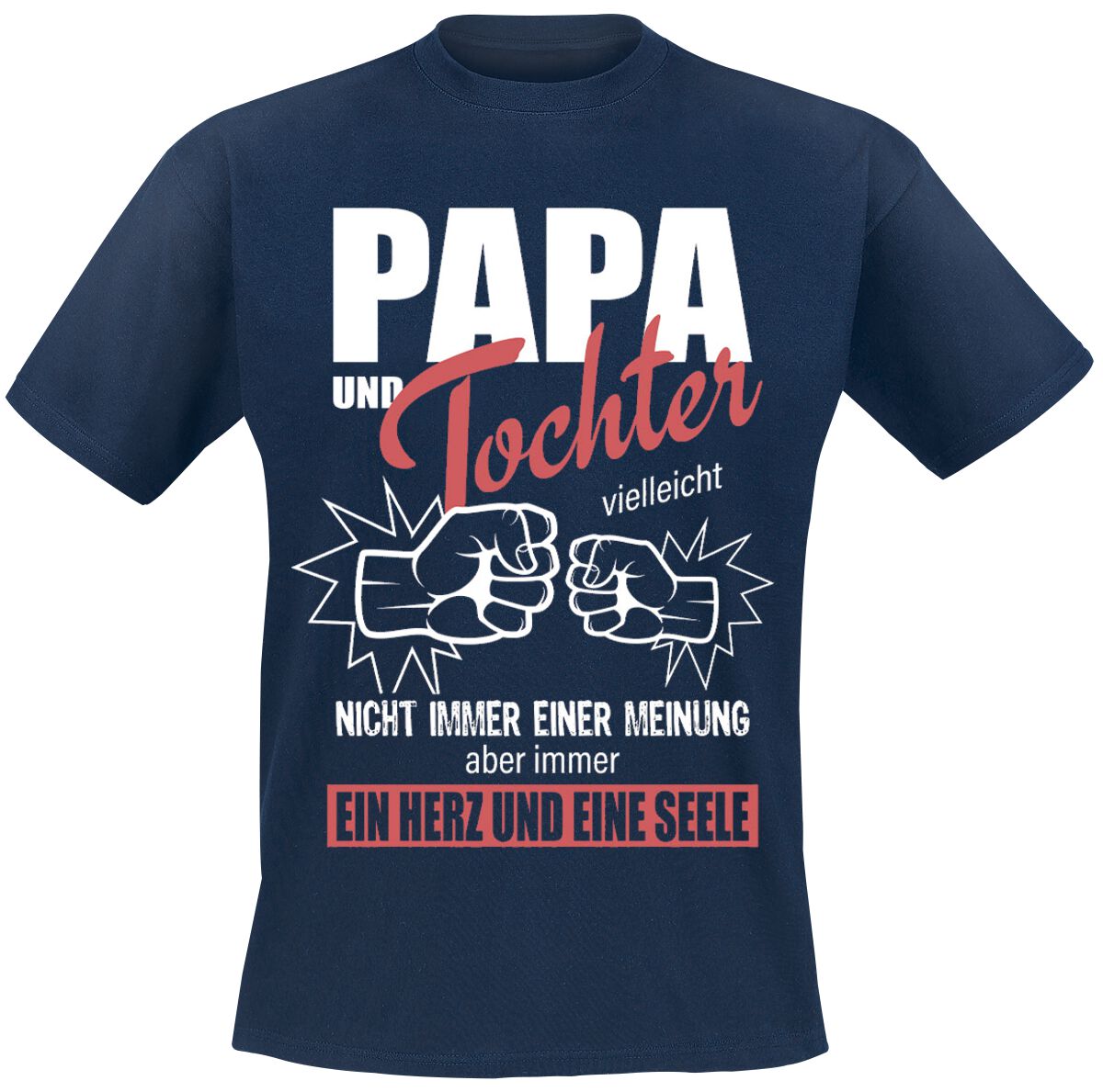 Familie & Freunde Family & Baby - Papa & Tochter T-Shirt navy in XXL