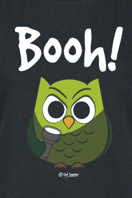 Tierisch Booh! T-Shirt schwarz