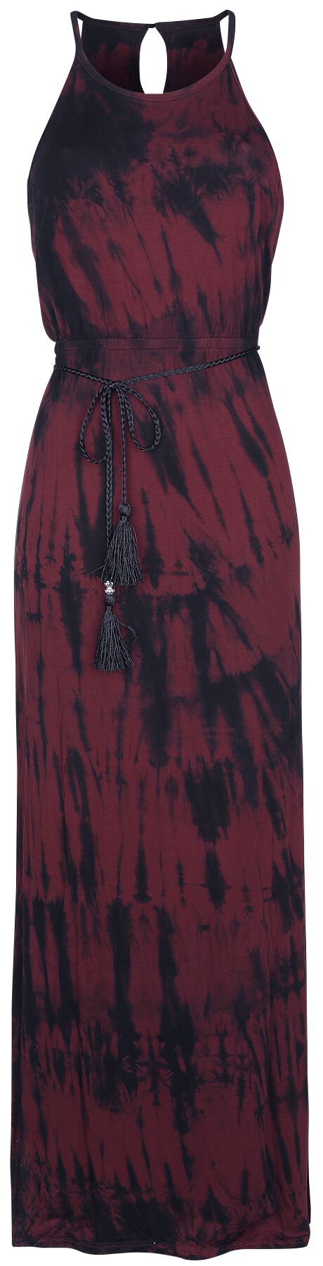 Kleid lang für Damen  rot/schwarz Batik Maxikleid von RED by EMP