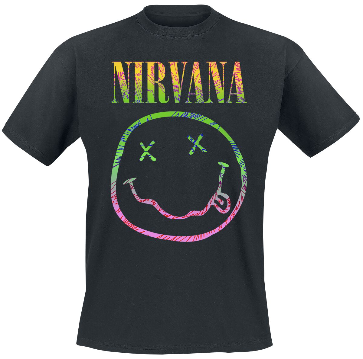 Nirvana T-Shirt - Sorbet Ray - S bis XXL - für Männer - Größe XXL - schwarz  - Lizenziertes Merchandise!