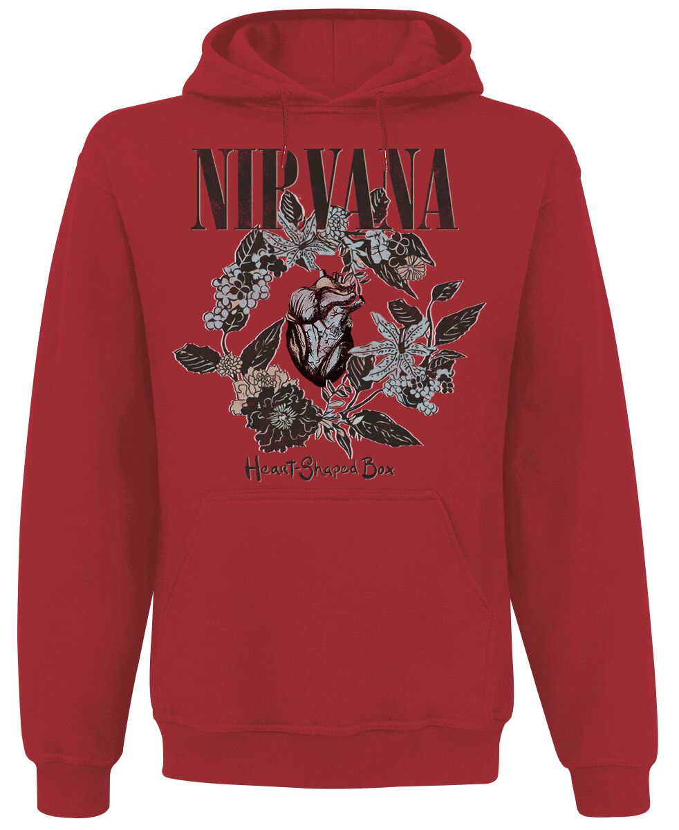 Nirvana Kapuzenpullover - Heart Shaped Box - S bis XXL - für Männer - Größe XXL - rot  - Lizenziertes Merchandise!
