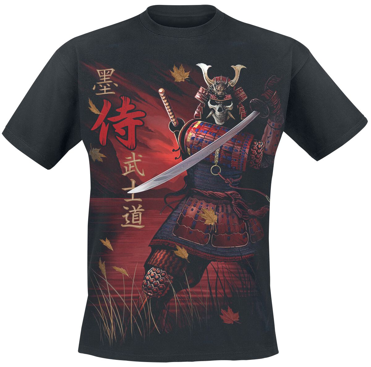 Spiral - Gothic T-Shirt - Samurai - S - für Männer - Größe S - schwarz