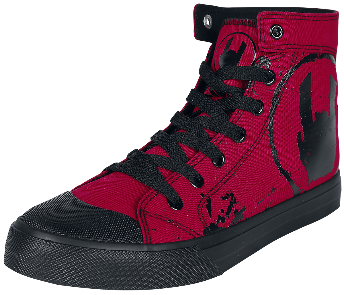 EMP Basic Collection - Rote Sneaker mit Rockhand-Print - Sneaker high - rot - EMP Exklusiv!