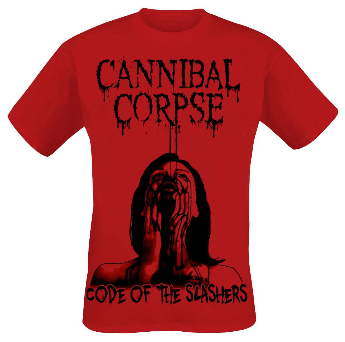T-Shirt Manches courtes de Cannibal Corpse - Code Of Slashers - S - pour Homme - rouge