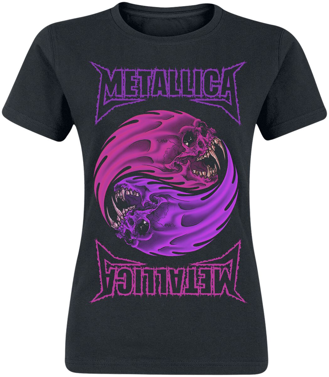 Metallica T-Shirt - Yin Yang - S bis XXL - für Damen - Größe XL - schwarz  - Lizenziertes Merchandise!