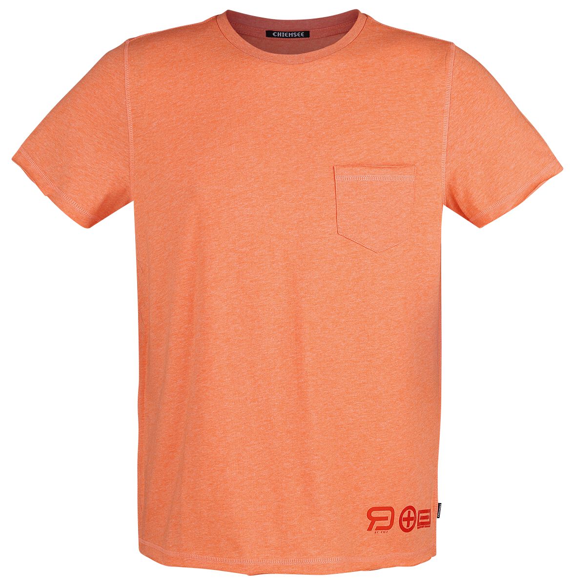 Image of RED by EMP RED X CHIEMSEE - oranges T-Shirt mit Brusttasche T-Shirt orange