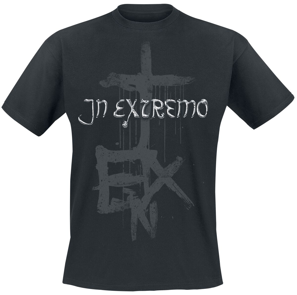 In Extremo Schwarzkreuz T-Shirt schwarz in XL