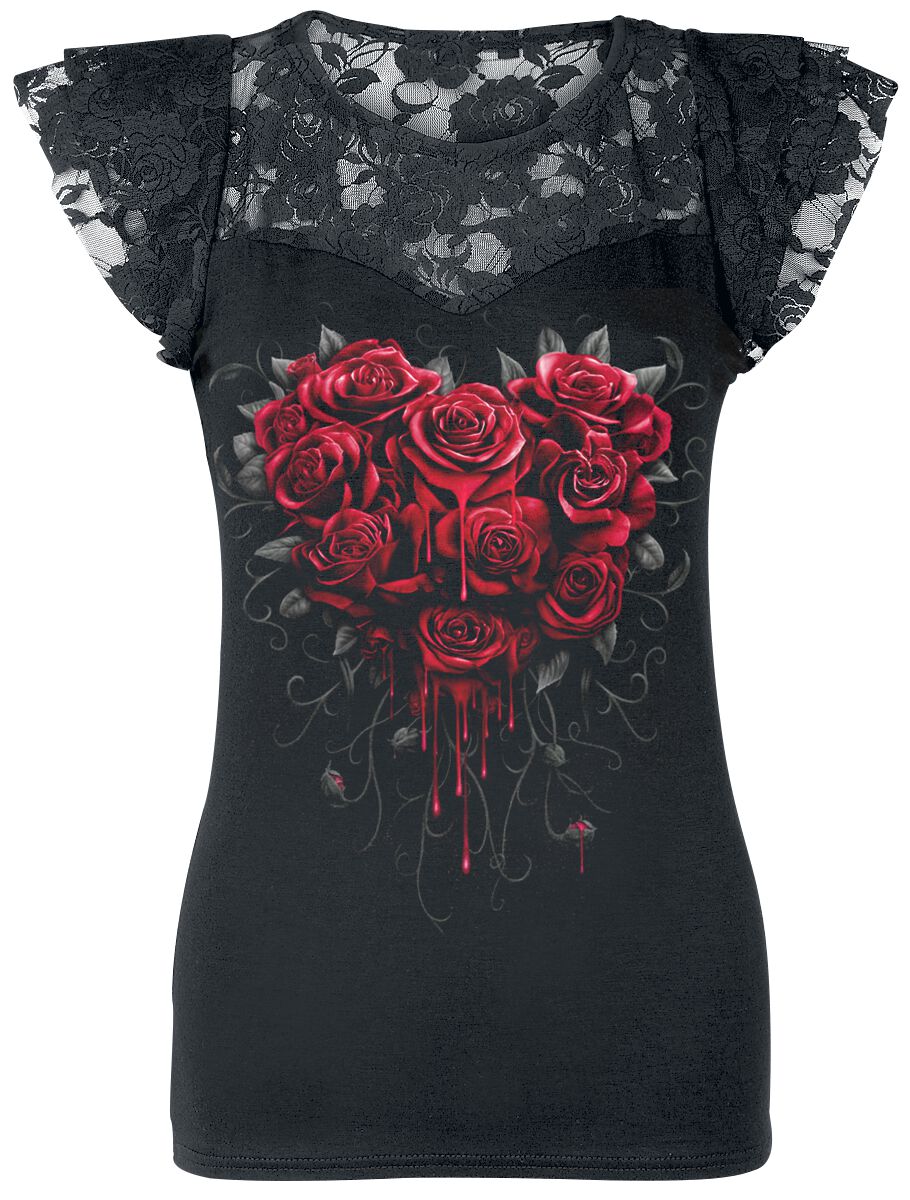 Spiral - Gothic T-Shirt - Bleeding Heart - S bis XXL - für Damen - Größe M - schwarz