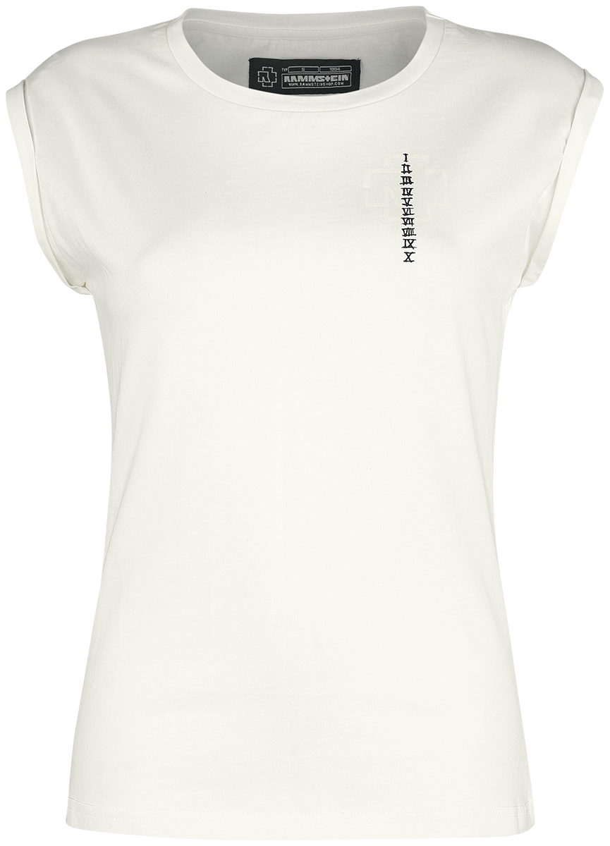Rammstein T-Shirt - Sonne - S bis XXL - für Damen - Größe XXL - weiß  - Lizenziertes Merchandise!