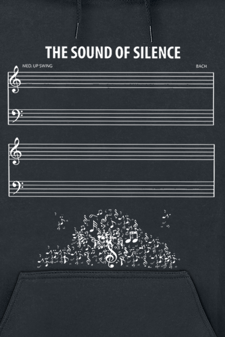 Sprüche Kapuzenpullover - The Sound Of Silence - S bis L - für Männer - Größe S - schwarz