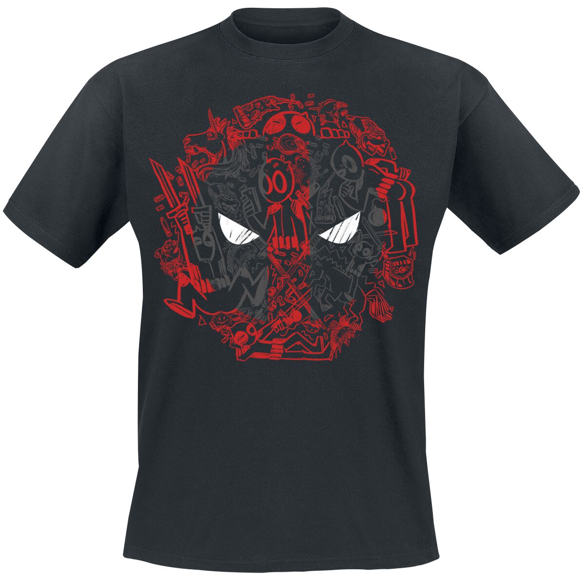 Image of T-Shirt di Deadpool - Scribble - S a XXL - Uomo - nero