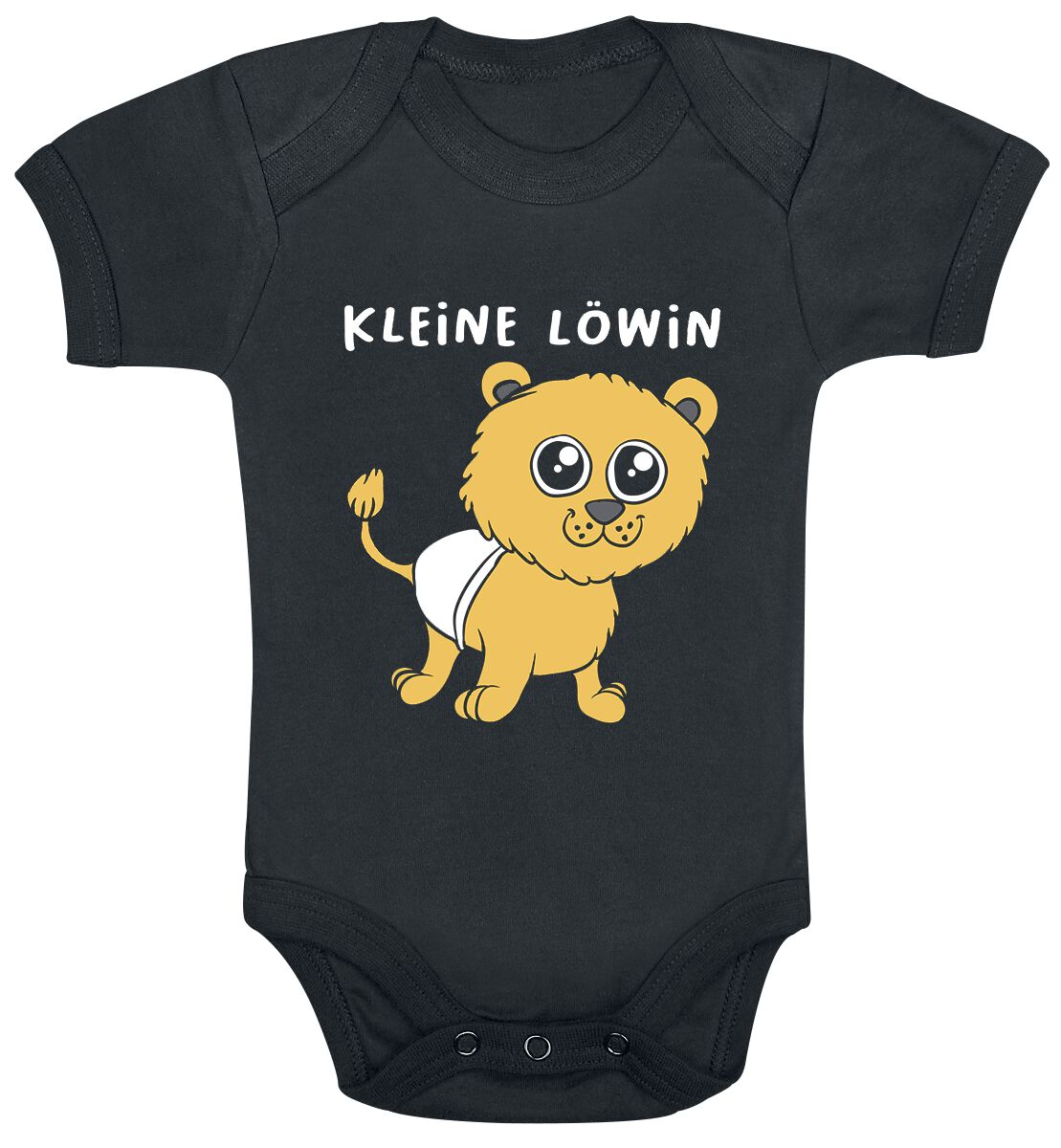 Tierisch Kids – Kleine Löwin Body schwarz Tierisch Kids – Kleine Löwin Body schwarz