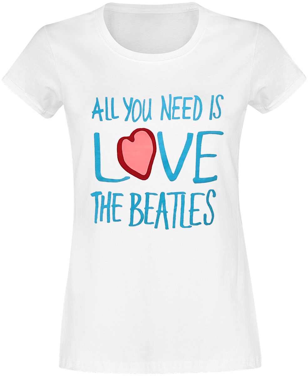 Image of The Beatles Love Girl-Shirt weiß
