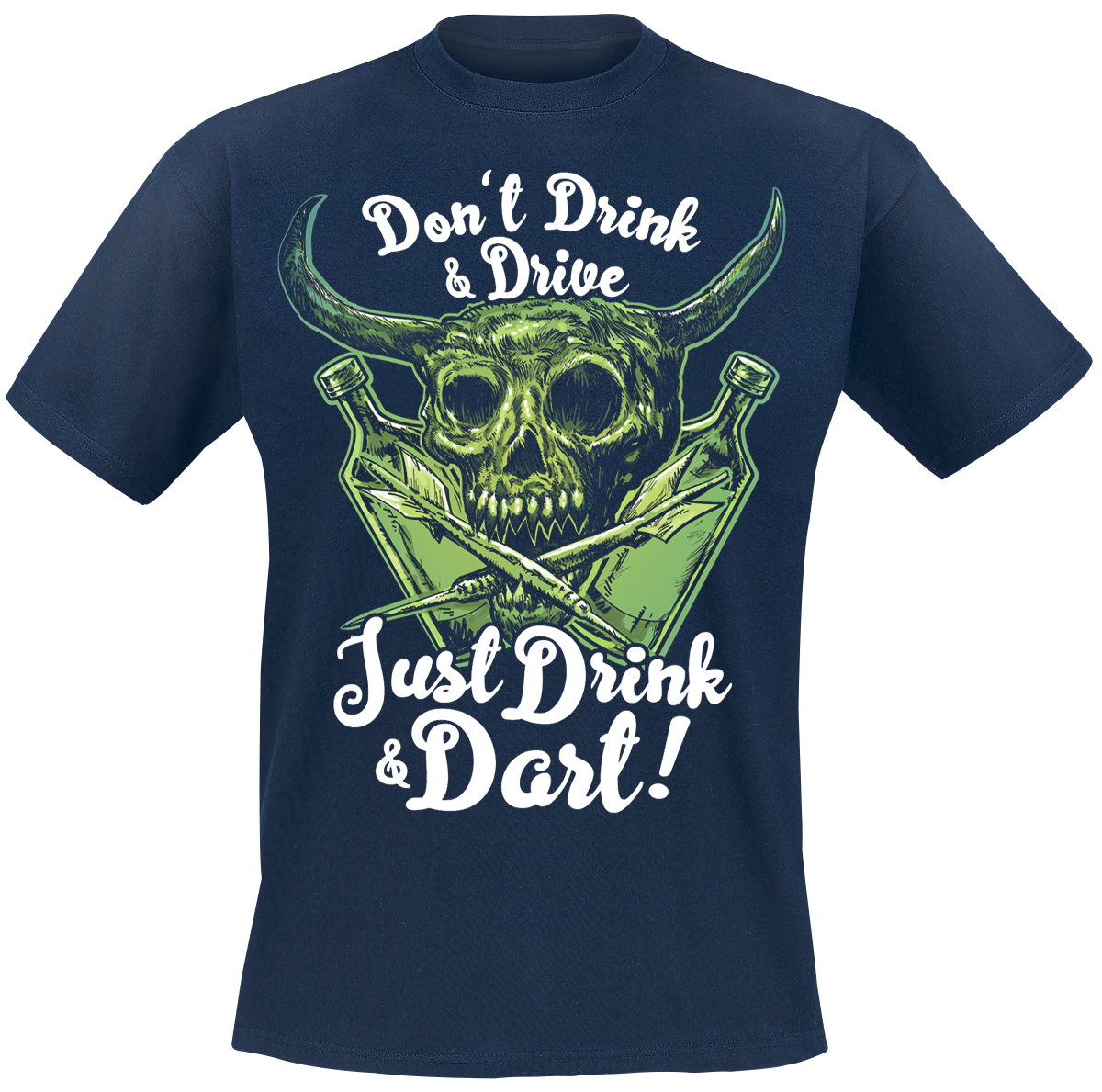 Darts - Just Drink And Dart - T-Shirt - navy