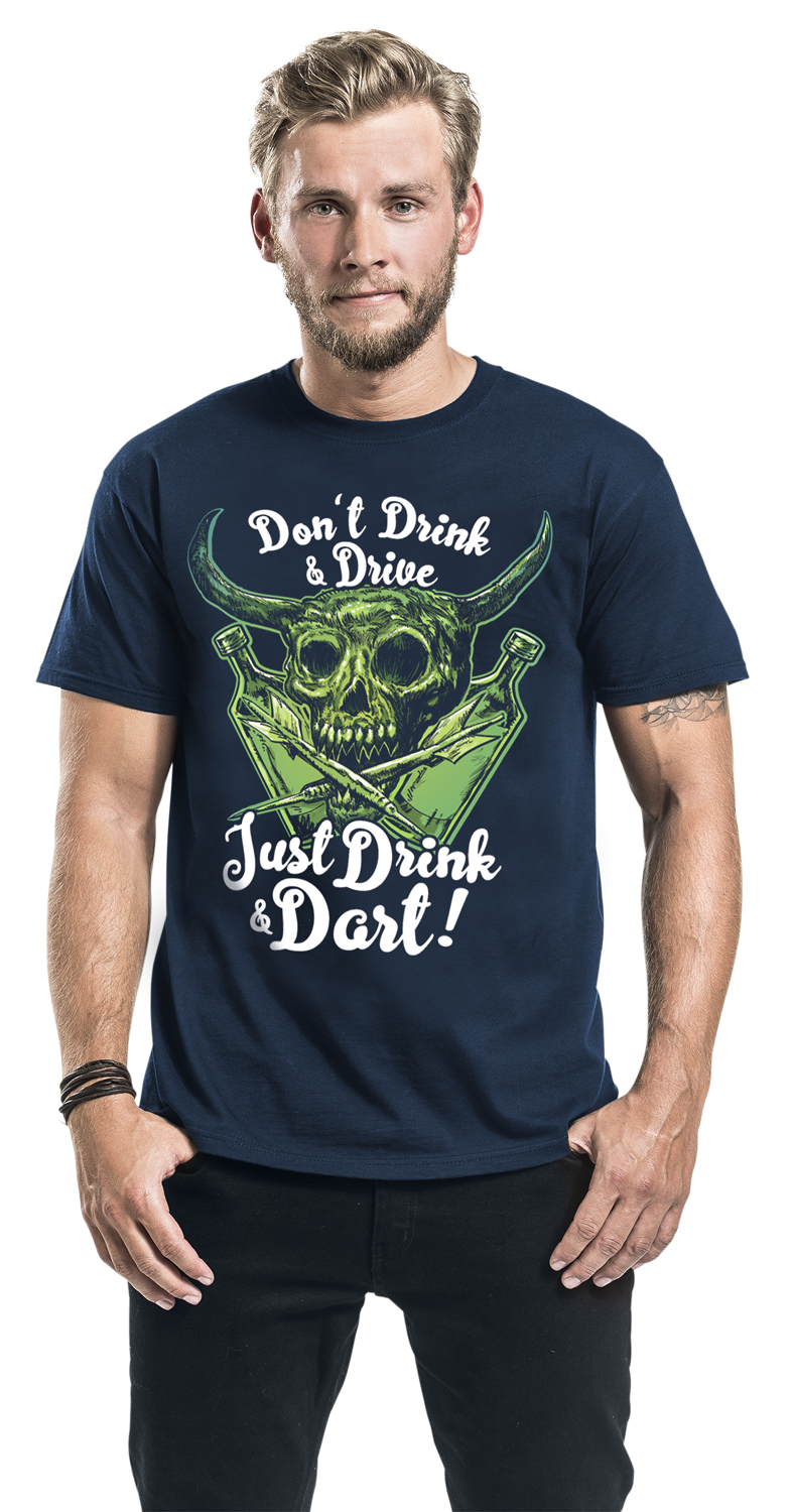 Darts Just Drink And Dart T-Shirt navy