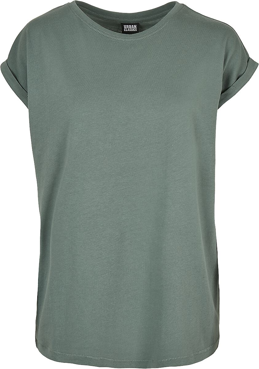 Image of T-Shirt di Urban Classics - Ladies Extended Shoulder Tee - XS a 5XL - Donna - verde