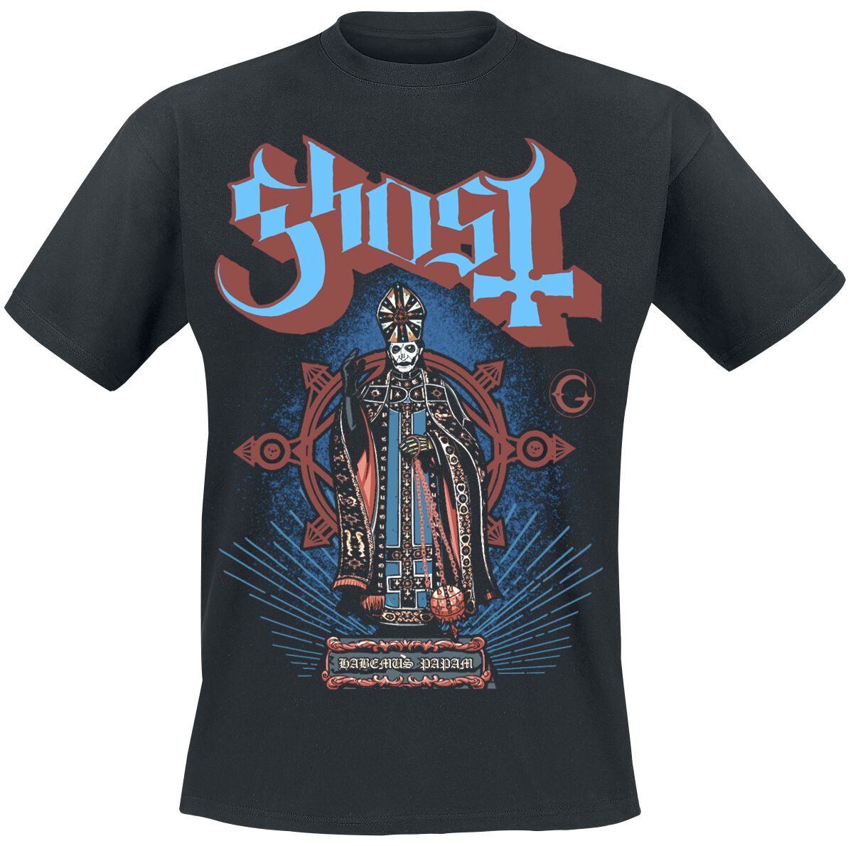 Ghost T-Shirt - Habemus Papam - S bis XXL - für Männer - Größe XL - schwarz  - Lizenziertes Merchandise!
