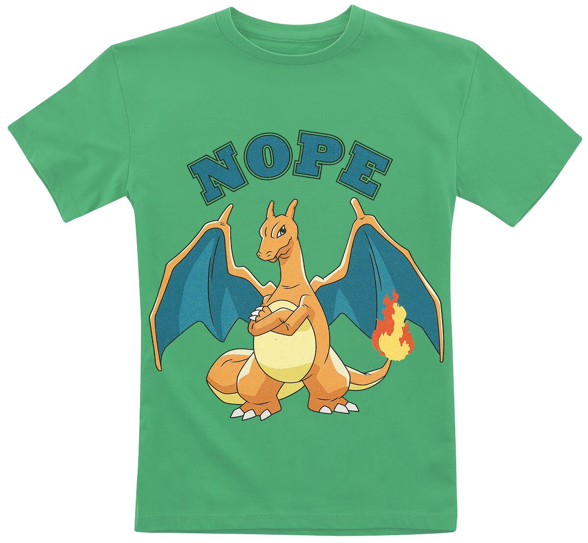 T-shirt Gaming de Pokémon - Enfants - Dracaufeu - Nope - 104 à 164 - pour filles & garçonse - vert