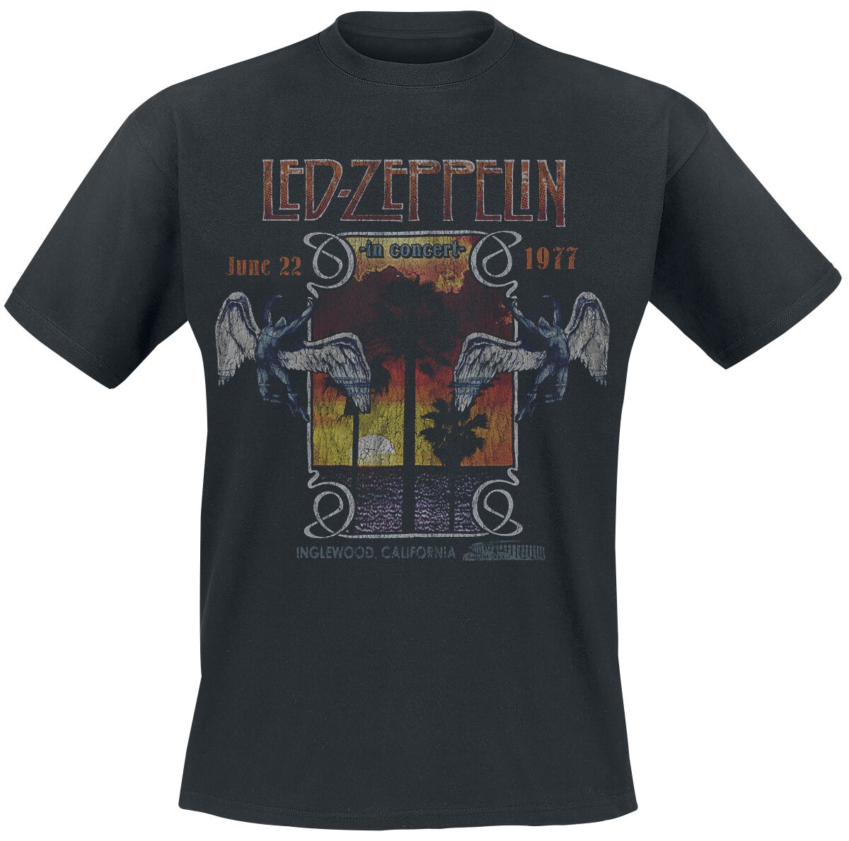 Led Zeppelin T-Shirt - Inglewood - L bis XXL - für Männer - Größe XL - schwarz  - Lizenziertes Merchandise!