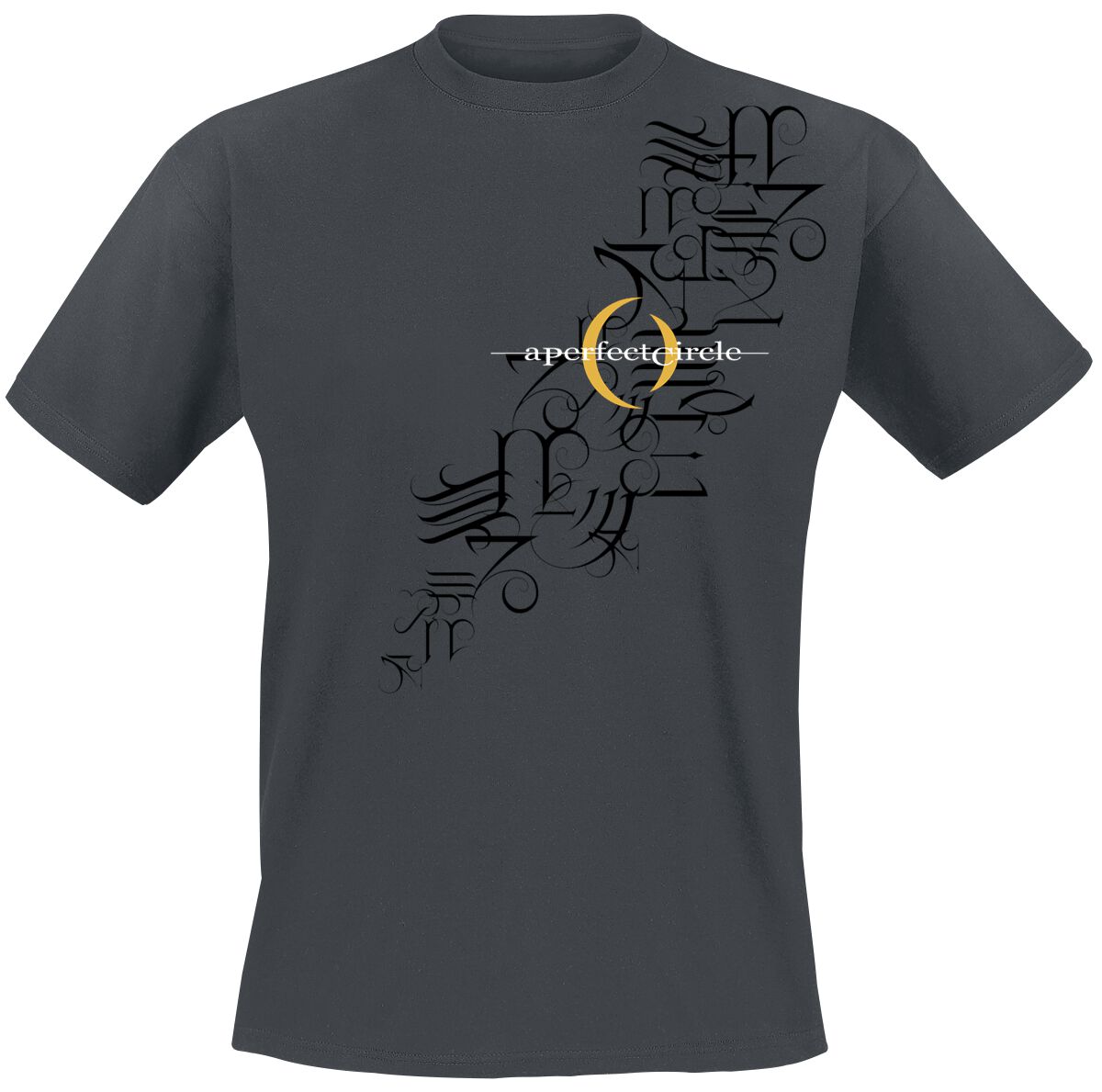 Image of A Perfect Circle Hieroglyphics T-Shirt charcoal