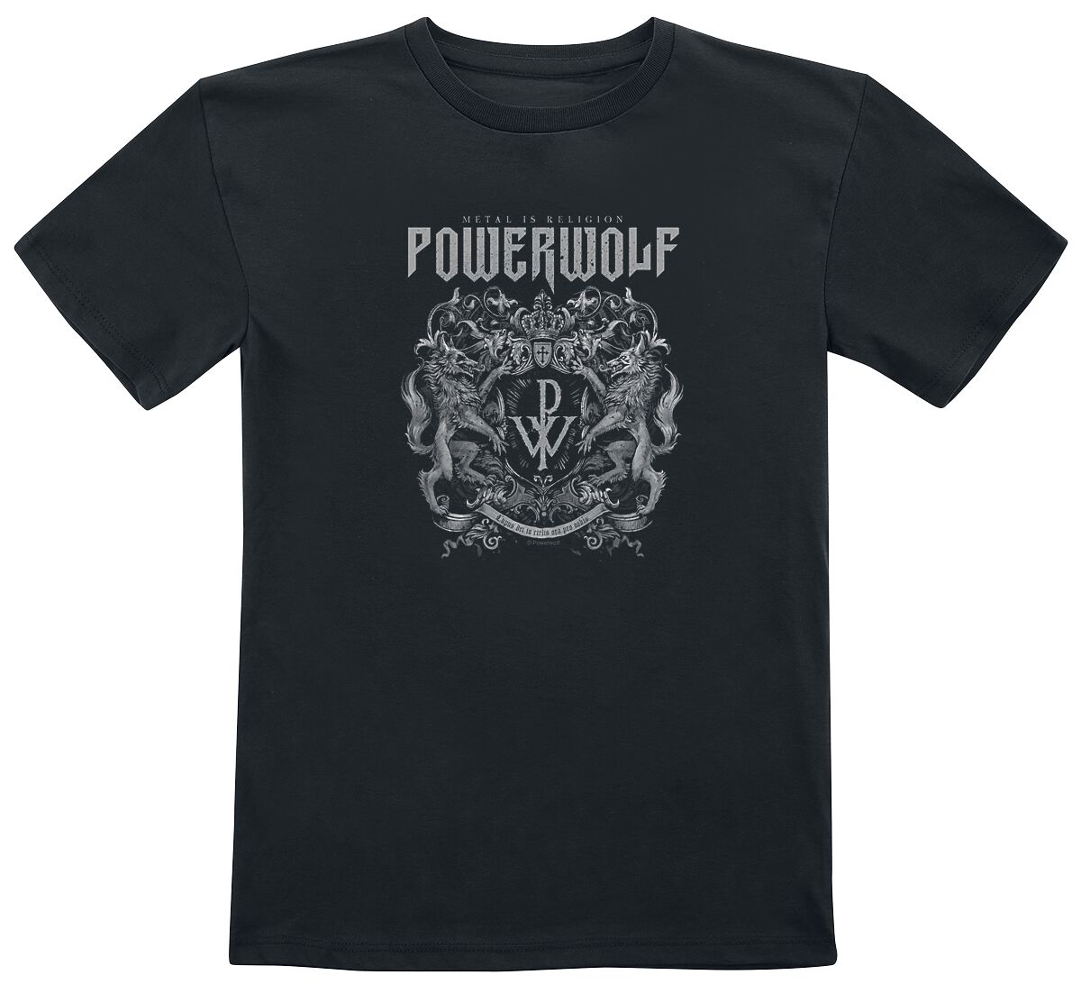 Image of Powerwolf Metal-Kids - Crest Kinder-Shirt schwarz