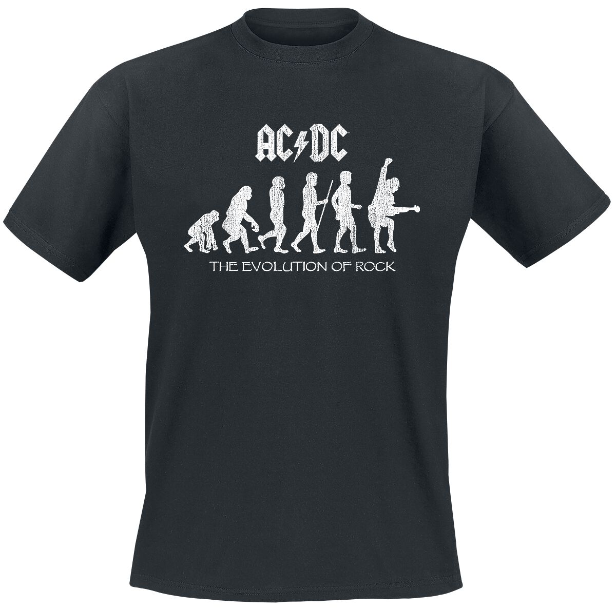 Levně AC/DC Evolution Of Rock Tričko černá