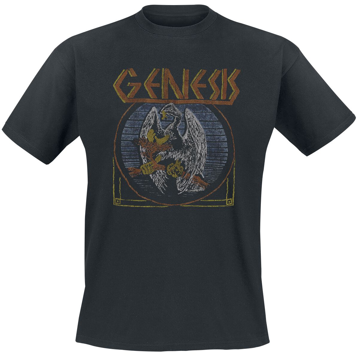 Image of Genesis Distressed Eagle T-Shirt schwarz