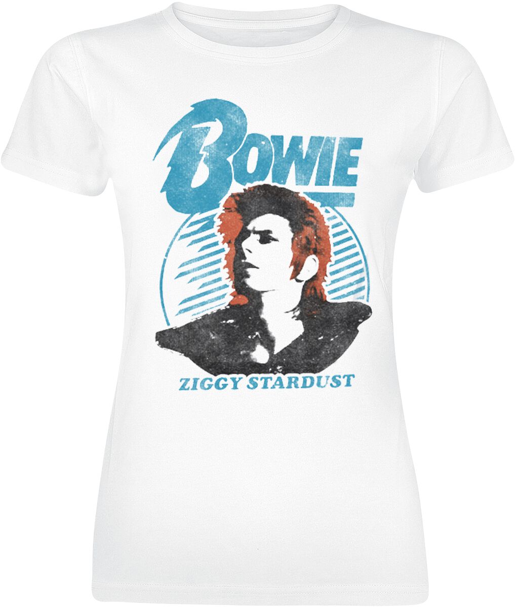 David Bowie Ziggy Stardust Orange Hair T-Shirt white