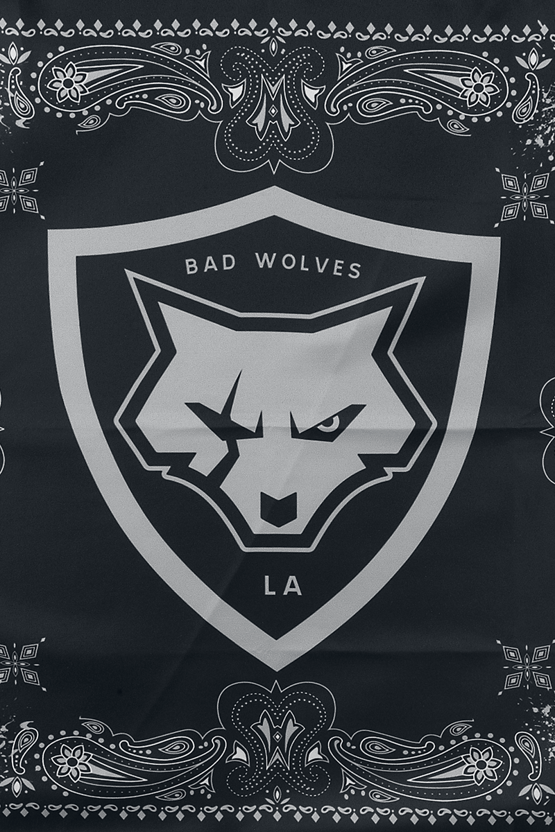 Bad Wolves Shield and paws - Bandana Bandana schwarz