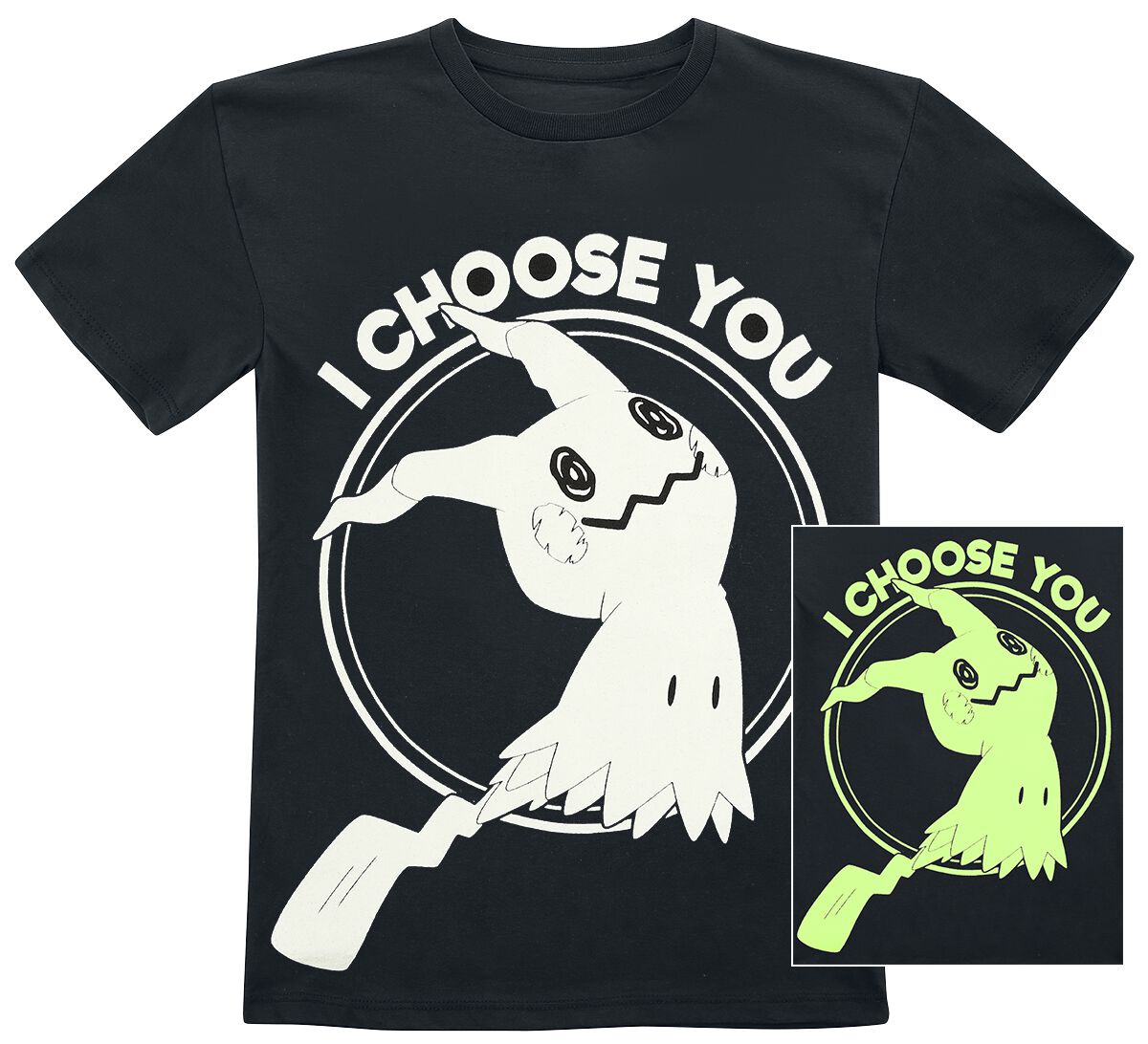 T-shirt Gaming de Pokémon - Enfants - Mimiqui - I Choose You - 104 à 152 - pour filles & garçonse - 