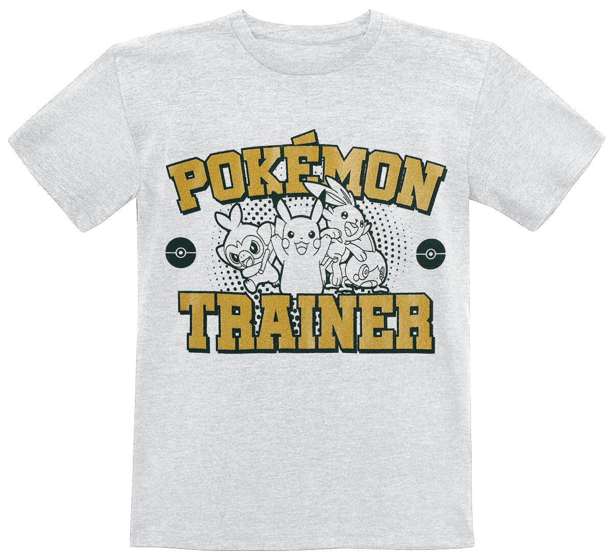 T-shirt Gaming de Pokémon - Enfants - Pokemon Trainer - 104 à 152 - pour filles & garçonse - gris ch