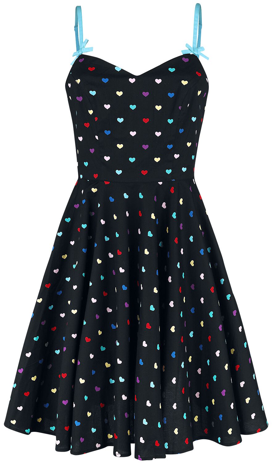 Hell Bunny Rockabilly Kleid knielang True Love Mid Dress XS bis 3XL für Damen Größe M schwarz  - Onlineshop EMP