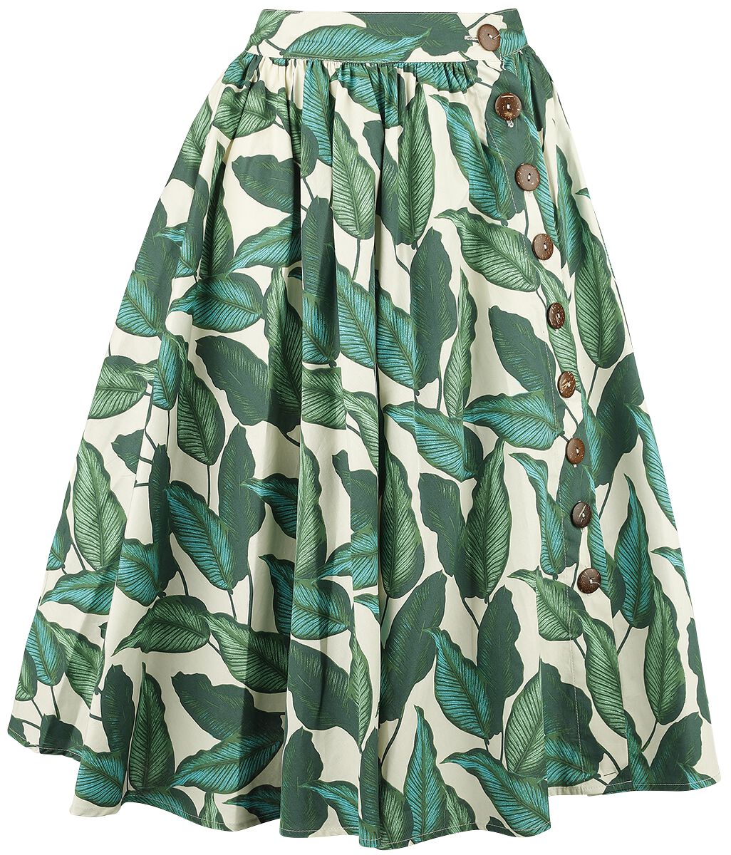 Hell Bunny Rainforest 50s Skirt Medium-length skirt green