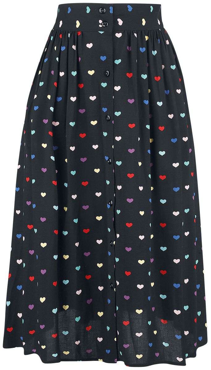 Hell Bunny True Love Mid Skirt Medium-length skirt black