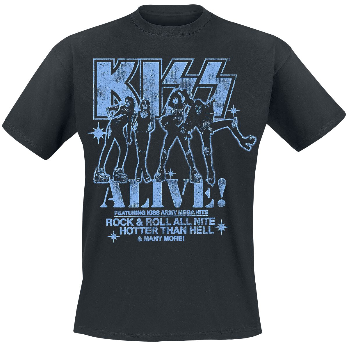 Image of Kiss Alive Hottest Band T-Shirt schwarz