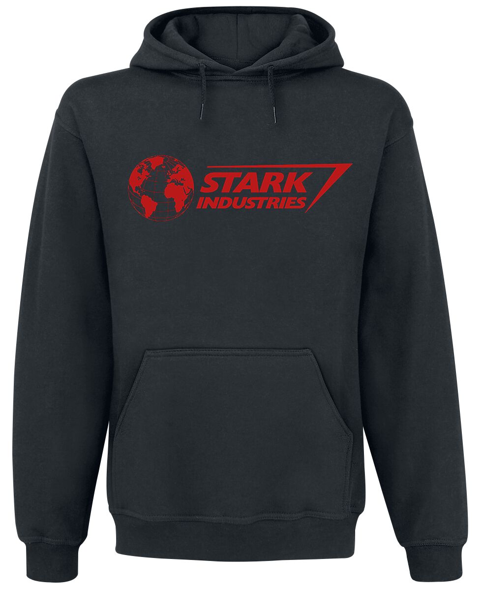 Iron Man Kapuzenpullover - Stark Industries - S - für Männer - Größe S - schwarz  - Lizenzierter Fanartikel