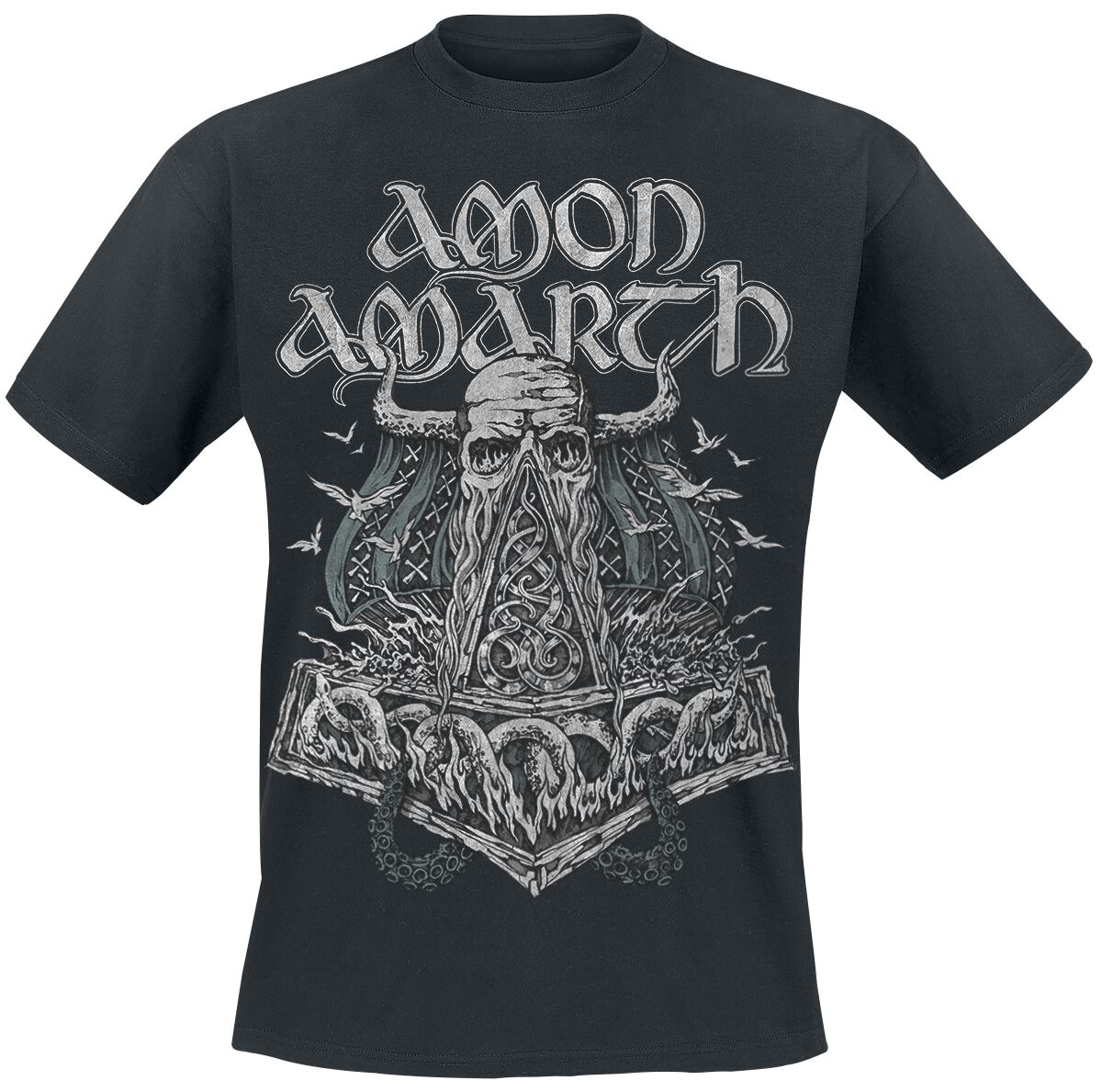 Image of Amon Amarth Skullship T-Shirt schwarz