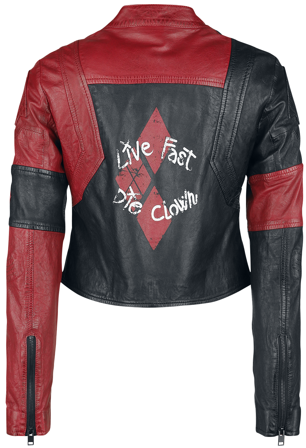 Suicide Squad - DC Comics Lederjacke - 2 - Harley Quinn - M bis XXL - für Damen - Größe XXL - schwarz/rot  - EMP exklusives Merchandise!