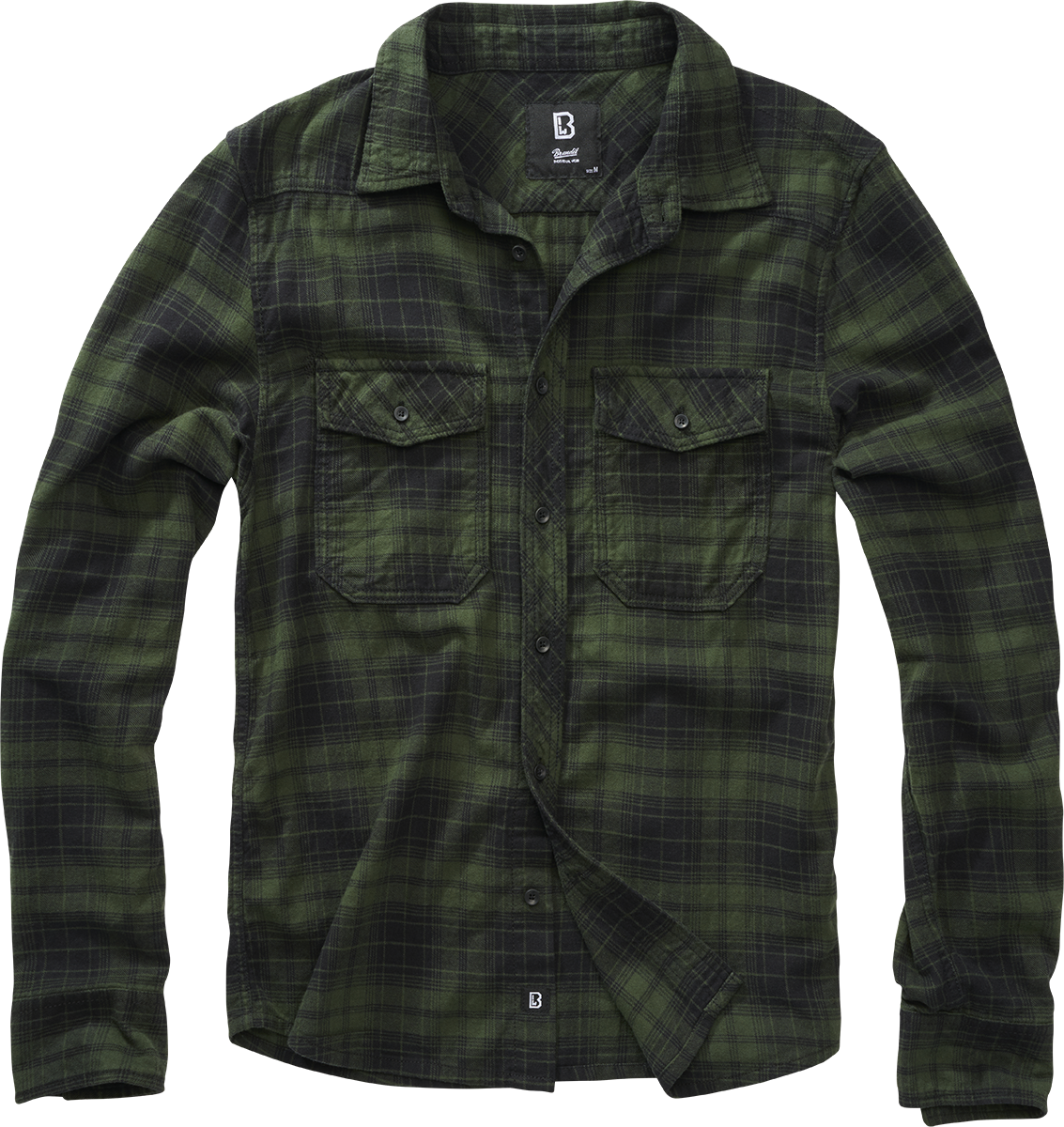 Brandit - Checkshirt - Flanellhemd - grün