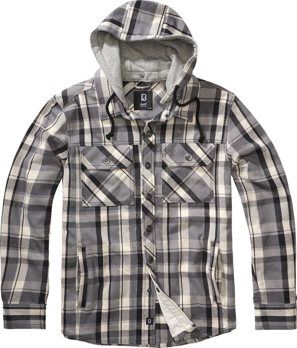 Image of Giacca di mezza stagione di Brandit - Raw Twill Lumber Jacket - S a L - Uomo - nero/grigio/bianco