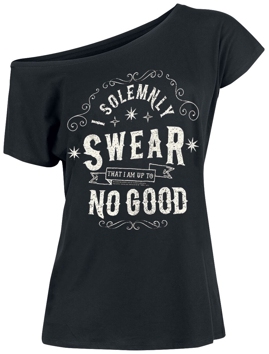 Harry Potter T-Shirt - I Solemnly Swear - S bis XXL - für Damen - Größe S - schwarz  - Lizenzierter Fanartikel